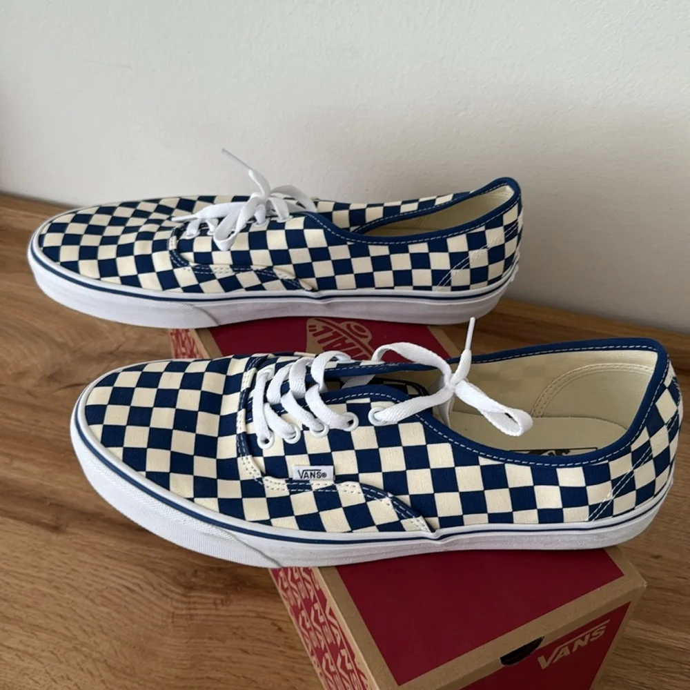 Authentic True Blue Checkered Vans